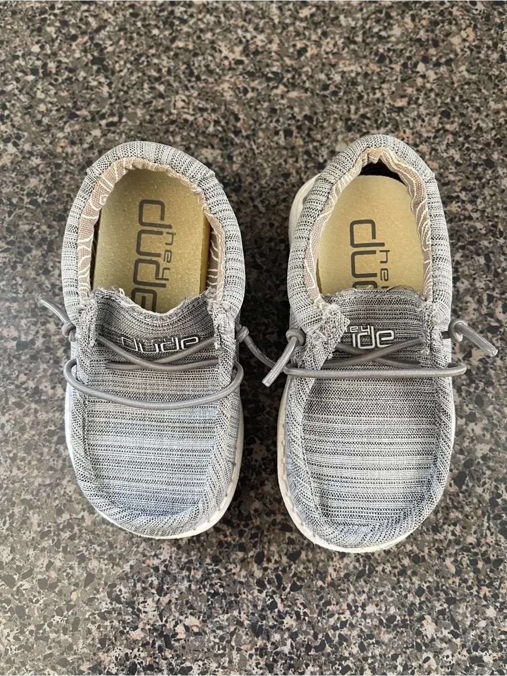 Hey Dude Toddler Wally Linen Stone Child Size 6